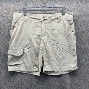 Columbia Shorts Women 10 Khaki Chino Cargo Casual Omni Shade Sun Protection